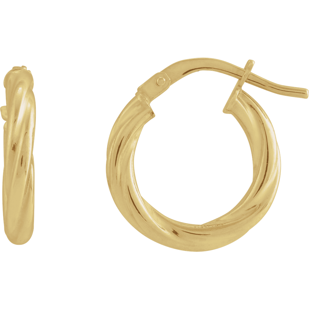 Twisted Tube Hoop Earrings