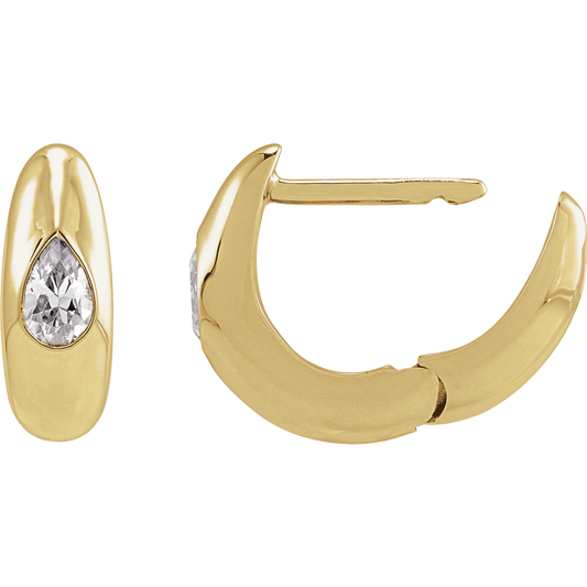 Lab Diamond Hoop Earrings