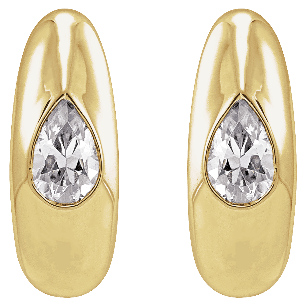 Lab Diamond Hoop Earrings