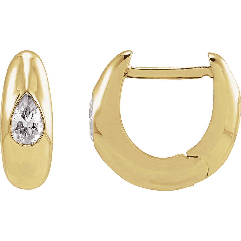 Lab Diamond Hoop Earrings