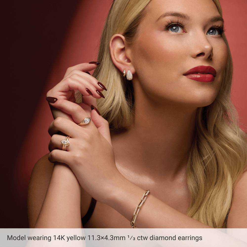 Lab Diamond Hoop Earrings