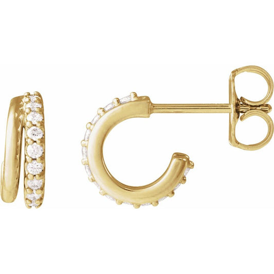 Diamond Hoop Earrings