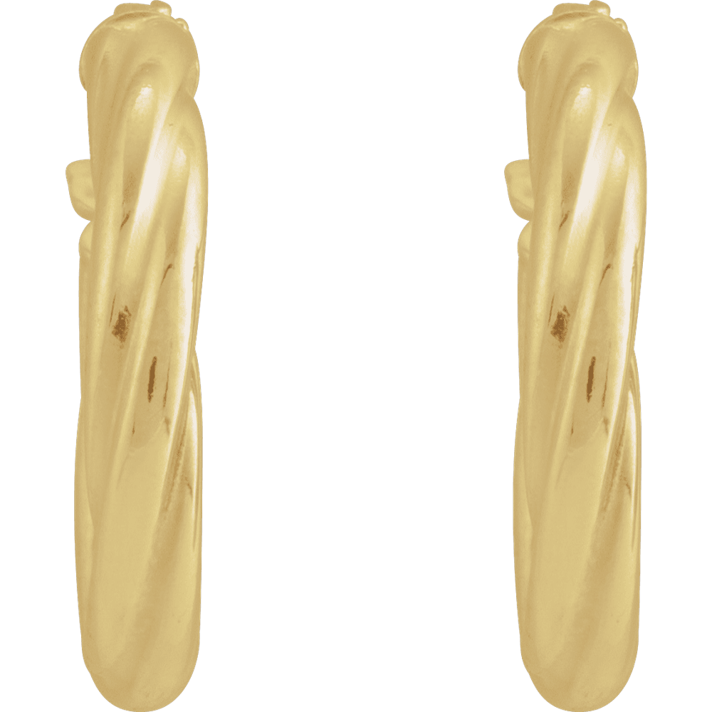 Twisted Tube Hoop Earrings